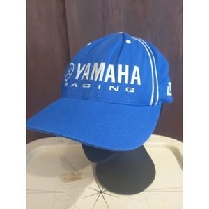 Yamaha Hat Cap Racing Motorcycle Flex Fitted S-M Blue Dirt Bike Riding Unisex